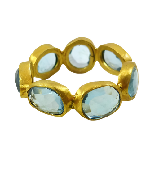 Cobblestone Ring Blue Topaz