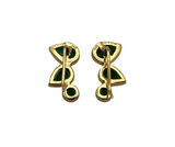 Peacock Climbing Earrings Green Onyx