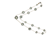 18K V Faceted 17 Stone Capri Long Necklace Green Amethyst