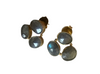 Three Stone Rani Studs - Labradorite