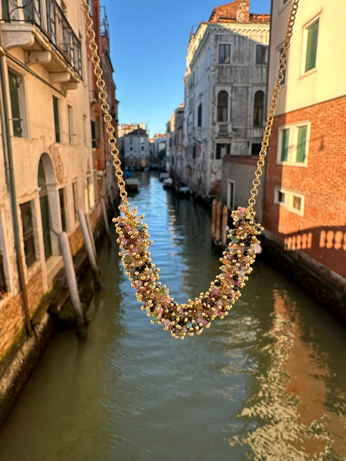 18K Gold Plated Indonesian Coral Necklace