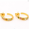 Limited Edition Gold Plated Italian Riviera Crescents Hoops