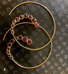 Gold Plated Jaipuri Stone Swirl Garnet