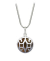 Arabesque Round Cutout Pendant Smokey Quartz