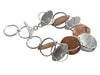 Art Deco Copper and Brushed Silver Oval Plates Bracelet