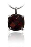 Capri Square Pendant Garnet