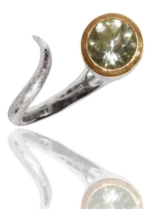 Sumatra Snake Ring Green Amethyst