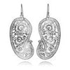 Large Matte Paisley Earrings