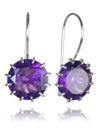 Milano Threaded Circle Drops Amethyst