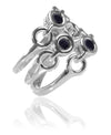 Tres Stacked Gaudi Ring Black Onyx