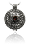 Bali Locket with Garnet