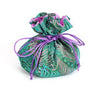 Jewelry Pouch Green and Pink Peacock