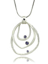 Amazon Concentric Circle Stone Pendant Iolite