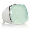 Capri Medium Square Ring - Aqua Chalcedony