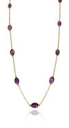 18K Gold Plated Quindici Pietra Milano Necklace Amethyst