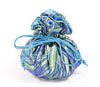 Jewelry Pouch Blue and Green Bamboo Leaves