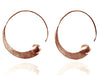 Rose Gold Plated Brushed Mini Swirly with Ball Earrings