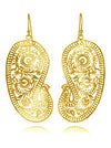 18K Vermeil Paisley Earrings (Large)