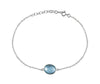 Single Amazon River Rock Bracelet Blue Topaz