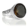 Gaudi Pointalism Circle Cocktail Ring Smokey Quartz 6