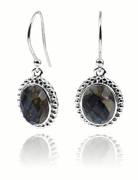 Oval Bali Drops Labradorite