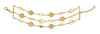 18K Gold Plated Triple Line Disc Bracelet