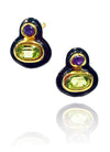 Rani Dot Studs Peridot and Amethyst