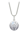 Arabesque Round Cutout Pendant White Moonstone