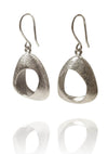 Brushed Gaudi Triangle Earrings