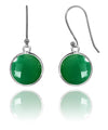 Medium Hanging Puntino Earrings Green Onyx