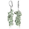 Short Stone Cluster Earrings Green Amethyst