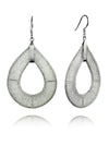 Silver Milano Mesh Tear Drop Earrings