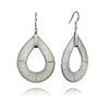 Silver Milano Mesh Tear Drop Earrings