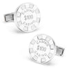 Sterling Poker Chip Cufflinks